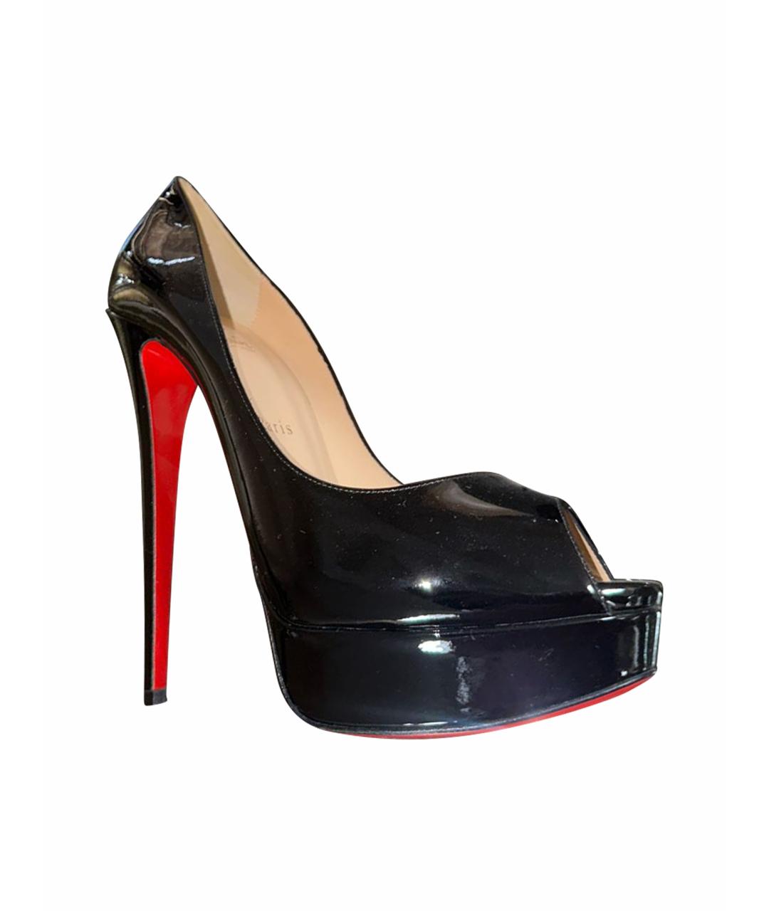 CHRISTIAN LOUBOUTIN Черные туфли из лакированной кожи, фото 1