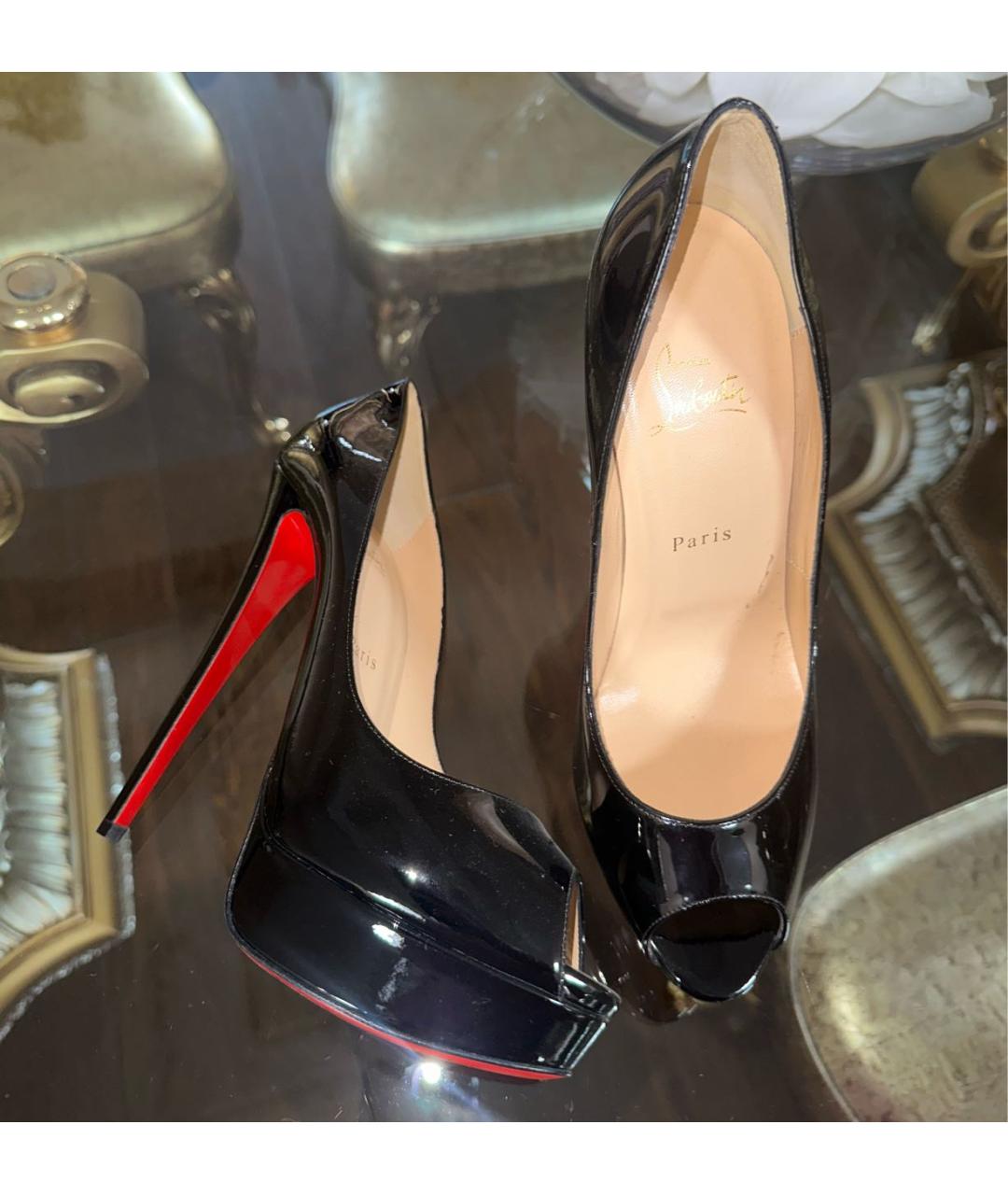 CHRISTIAN LOUBOUTIN Черные туфли из лакированной кожи, фото 7