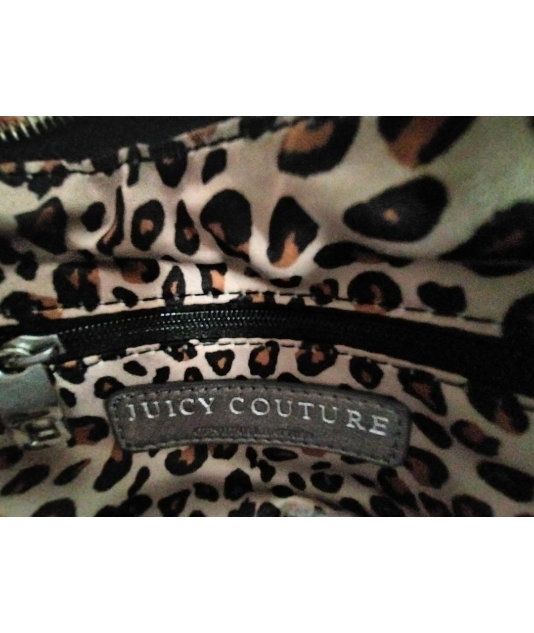 JUICY COUTURE Серебряная кожаная сумка через плечо, фото 6