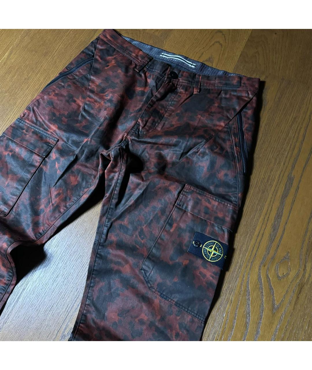 STONE ISLAND Оранжевое синтетические повседневные брюки, фото 3