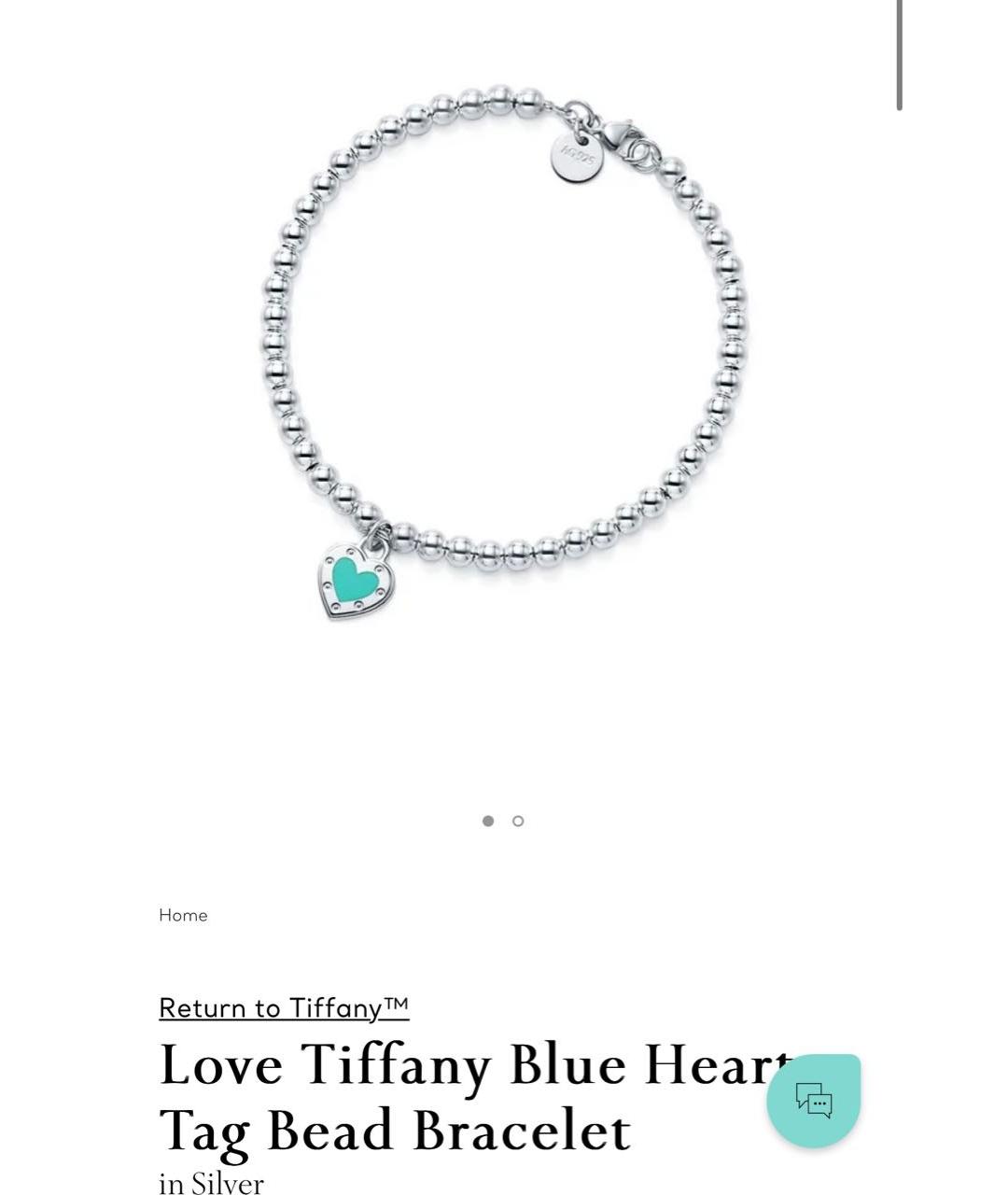 TIFFANY&CO Бирюзовый серебряный браслет, фото 3