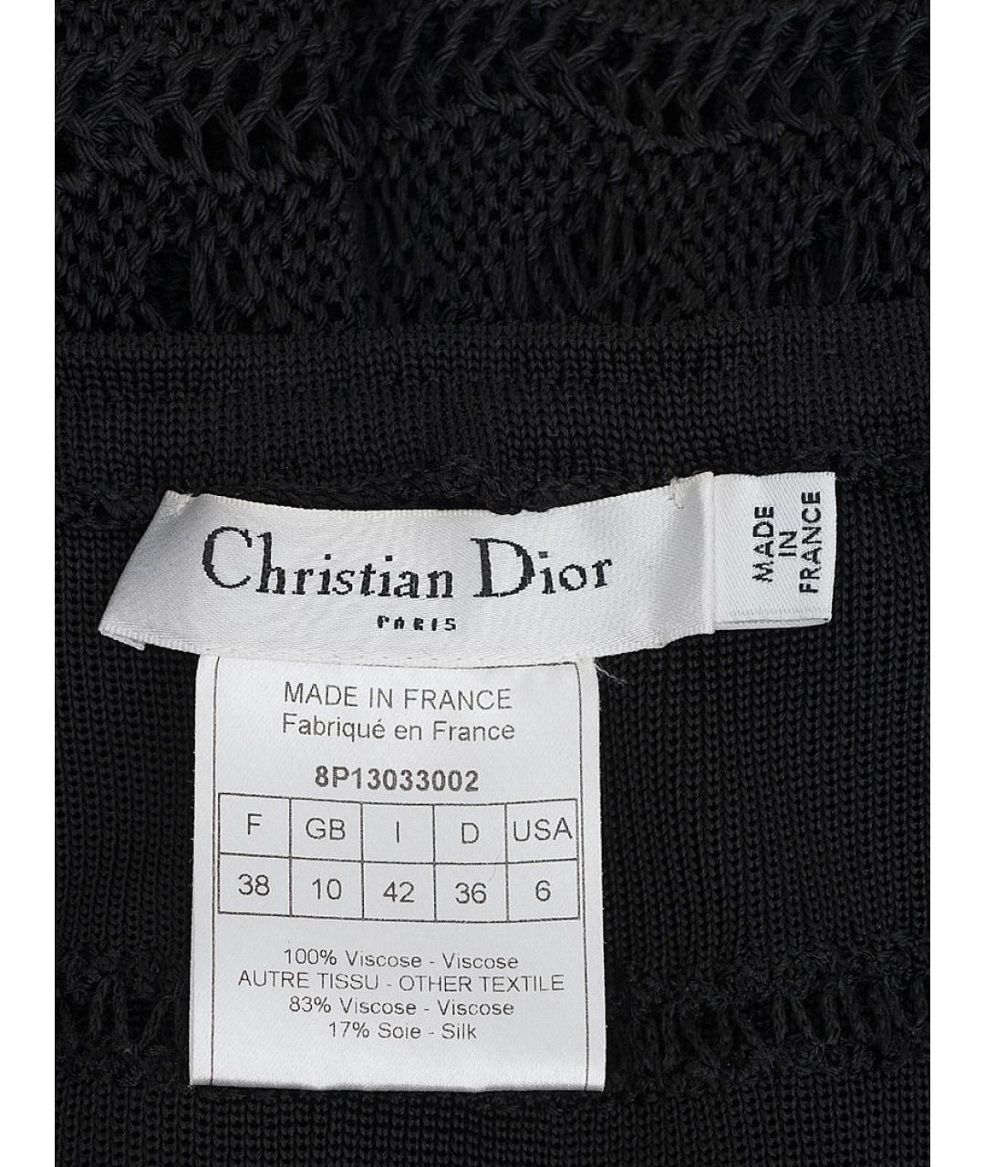 CHRISTIAN DIOR Черная юбка миди, фото 3