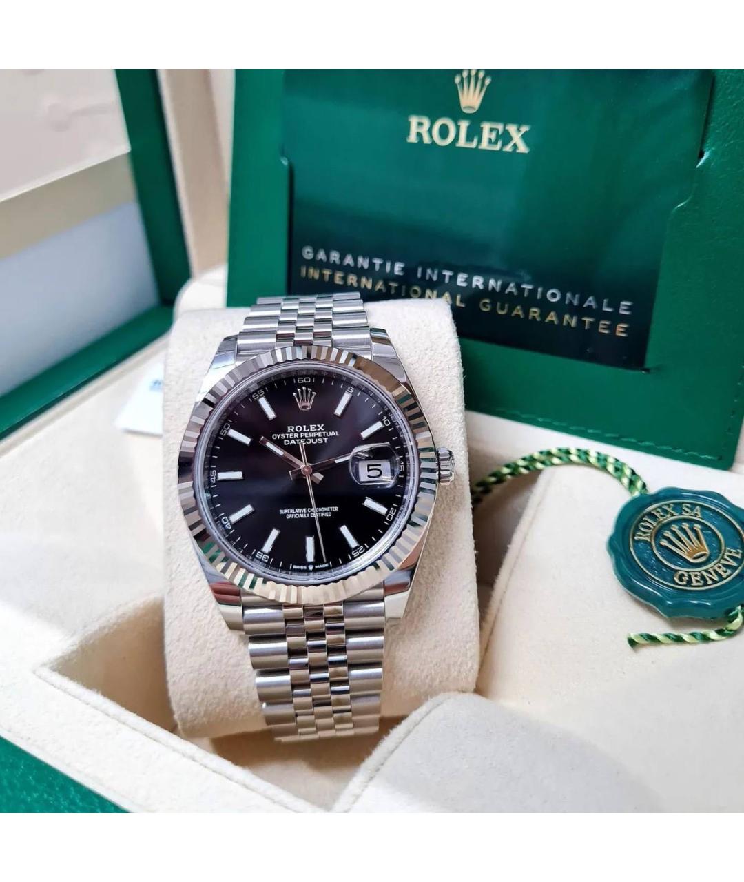 ROLEX Черные часы, фото 2