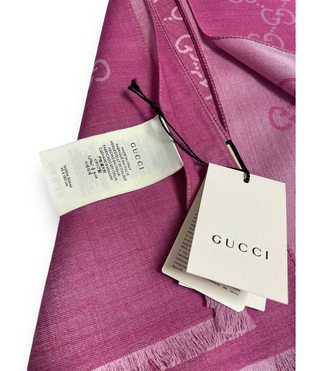 GUCCI Фуксия шарф, фото 3