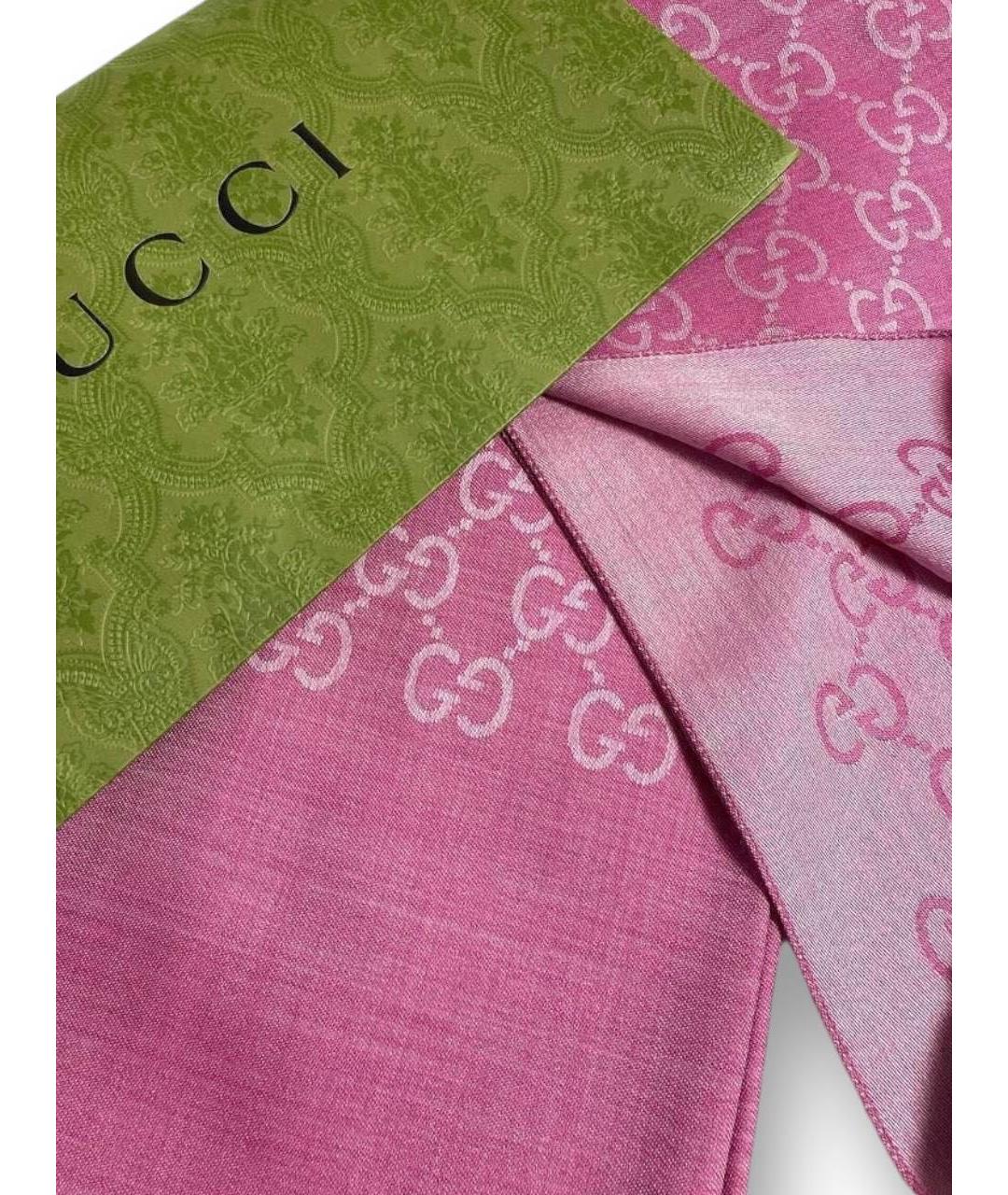 GUCCI Фуксия шарф, фото 5