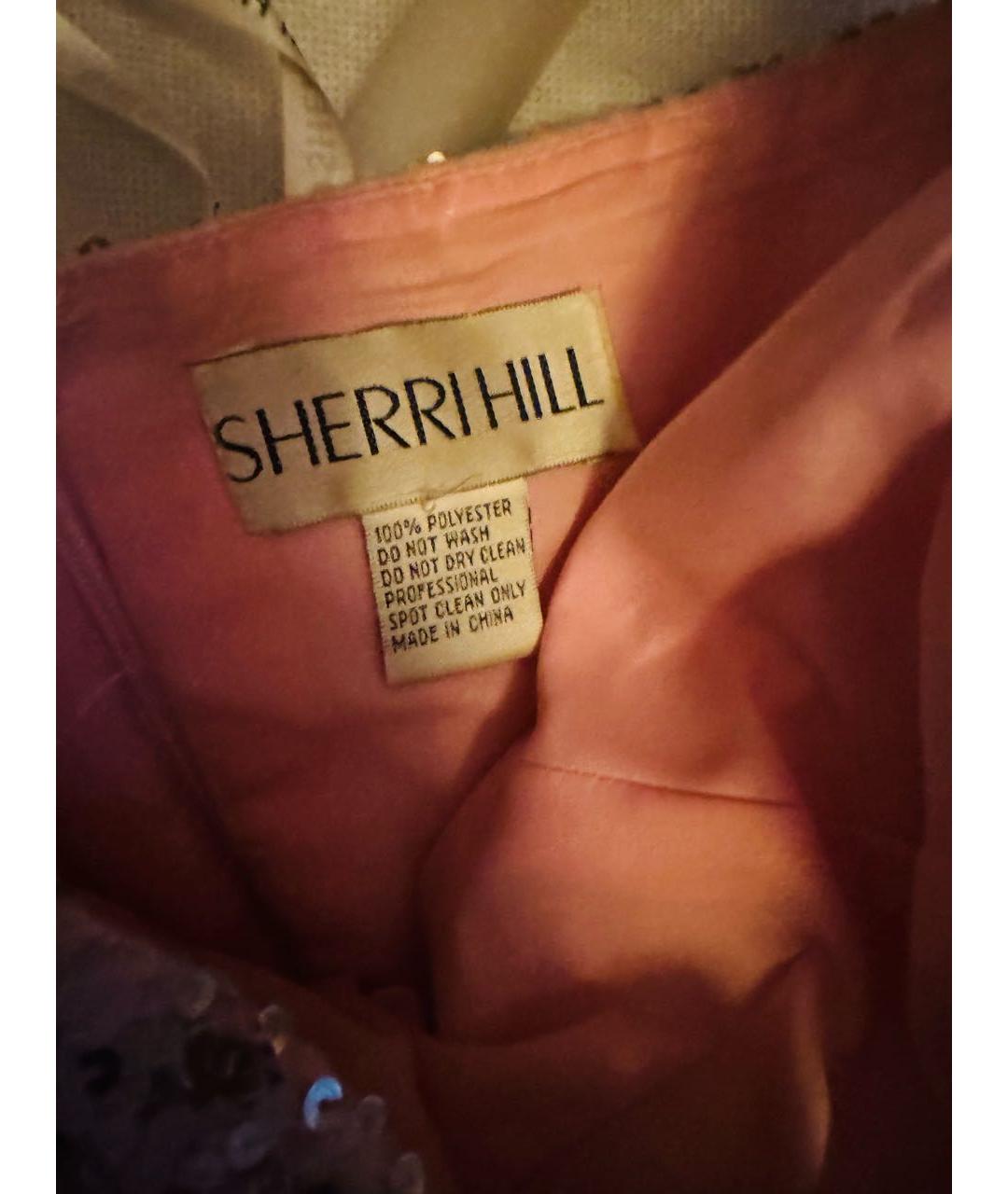 SHERRI HILL Розовое полиэстеровое коктейльное платье, фото 3