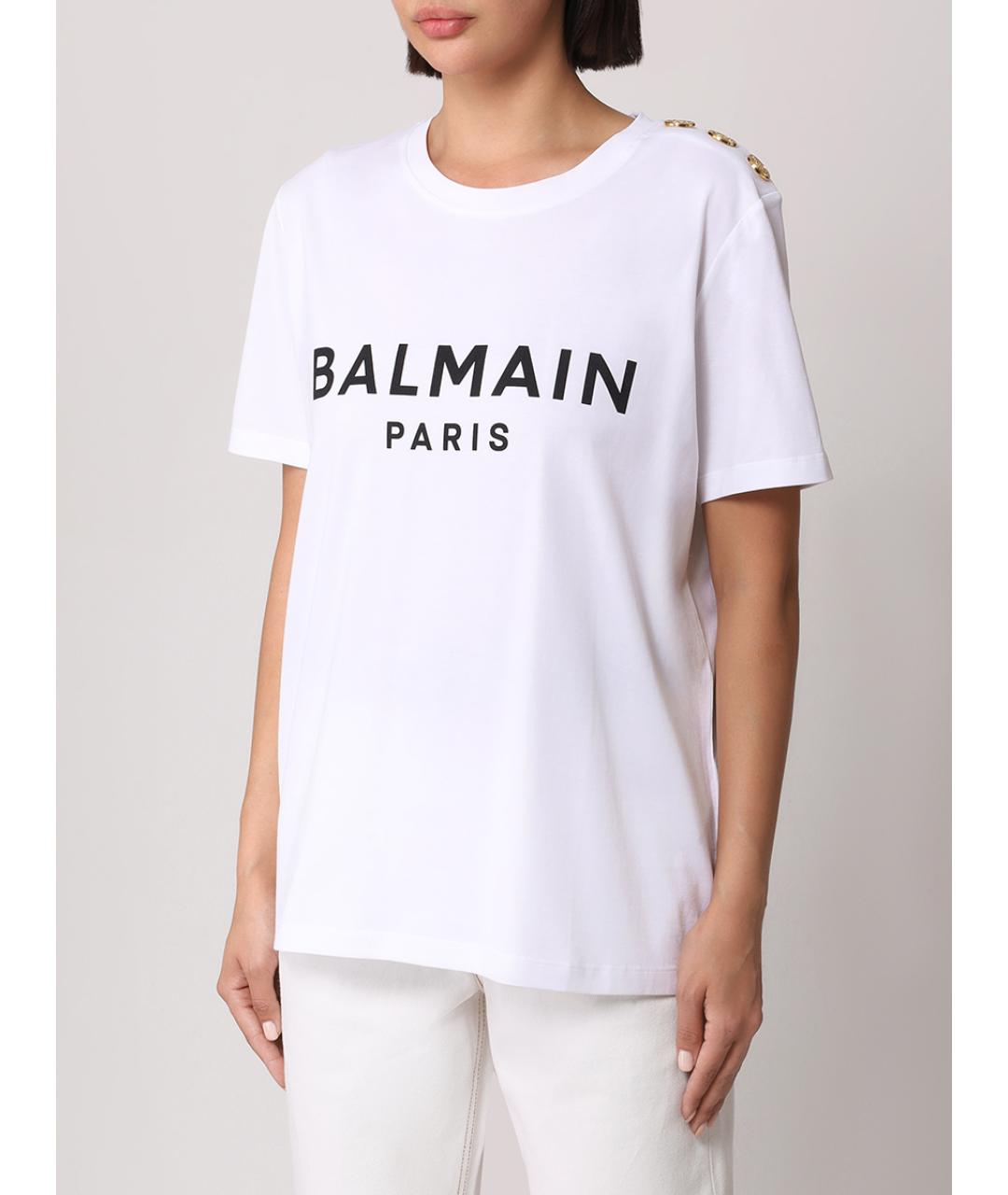 BALMAIN Белая футболка, фото 4