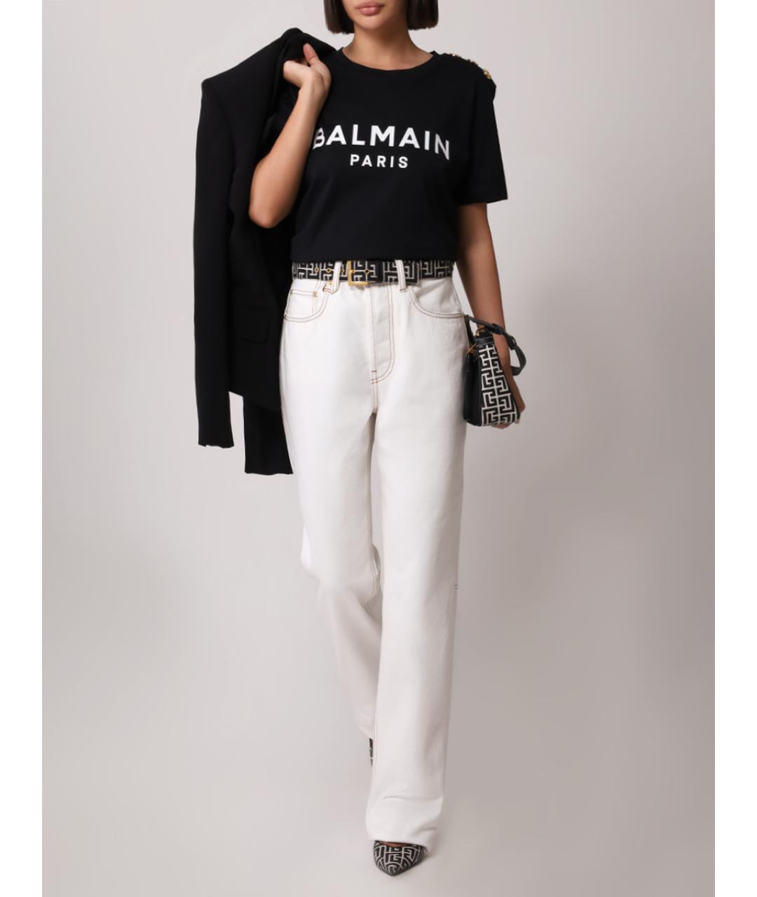 BALMAIN Черная футболка, фото 2