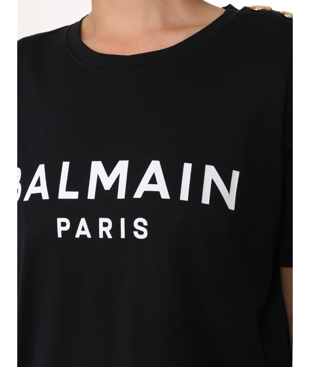 BALMAIN Черная футболка, фото 5
