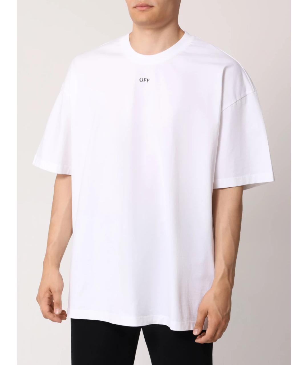 OFF-WHITE Белая футболка, фото 4