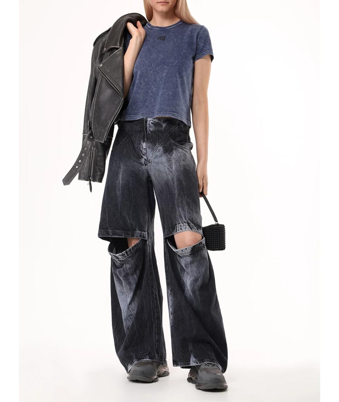 ALEXANDER WANG Синяя футболка, фото 2