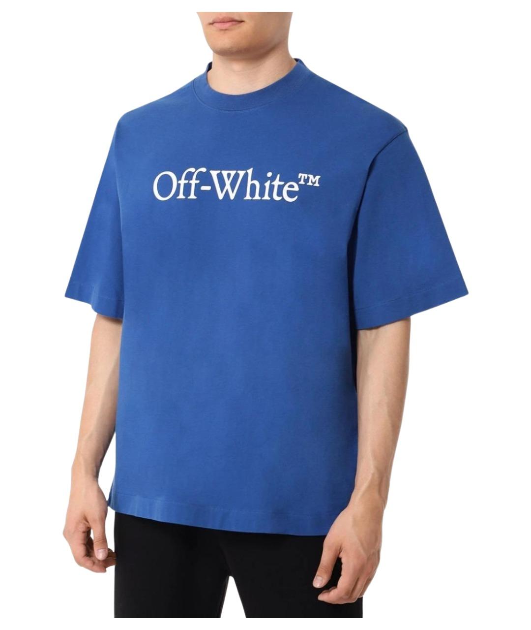 OFF-WHITE Синяя футболка, фото 2