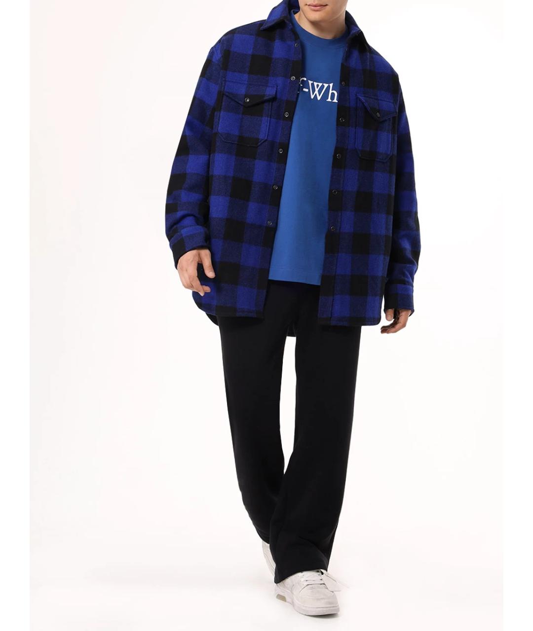 OFF-WHITE Синяя футболка, фото 2