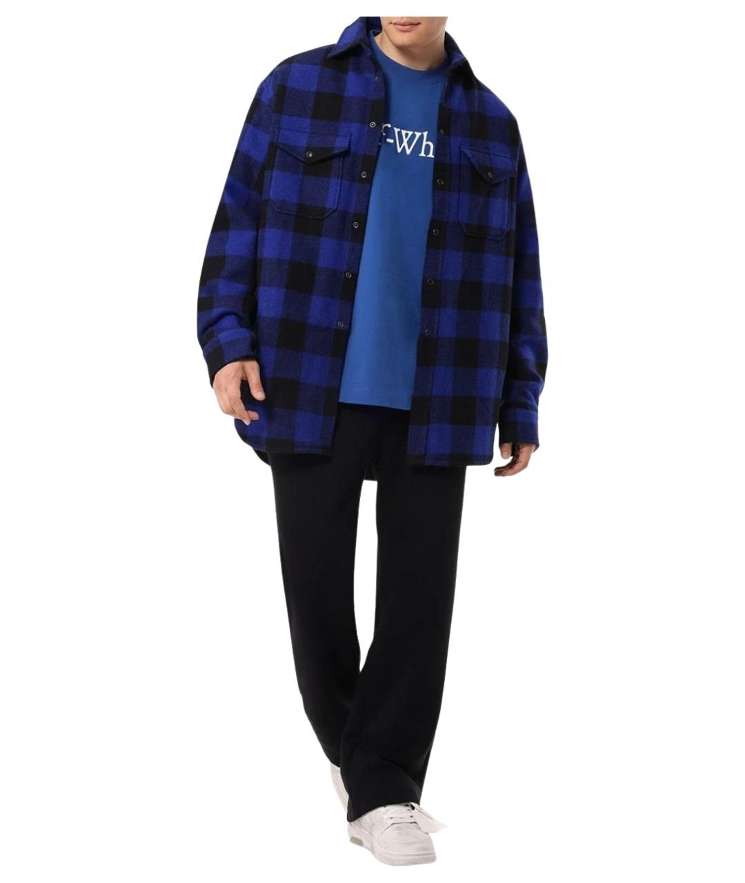OFF-WHITE Синяя футболка, фото 3