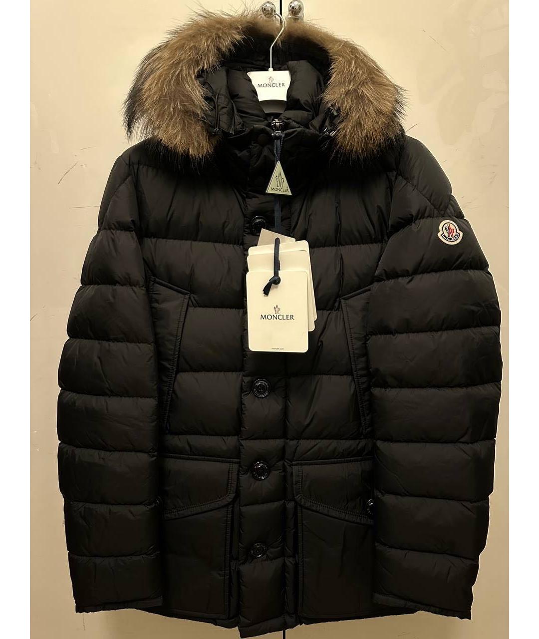 MONCLER Черный пуховик, фото 2