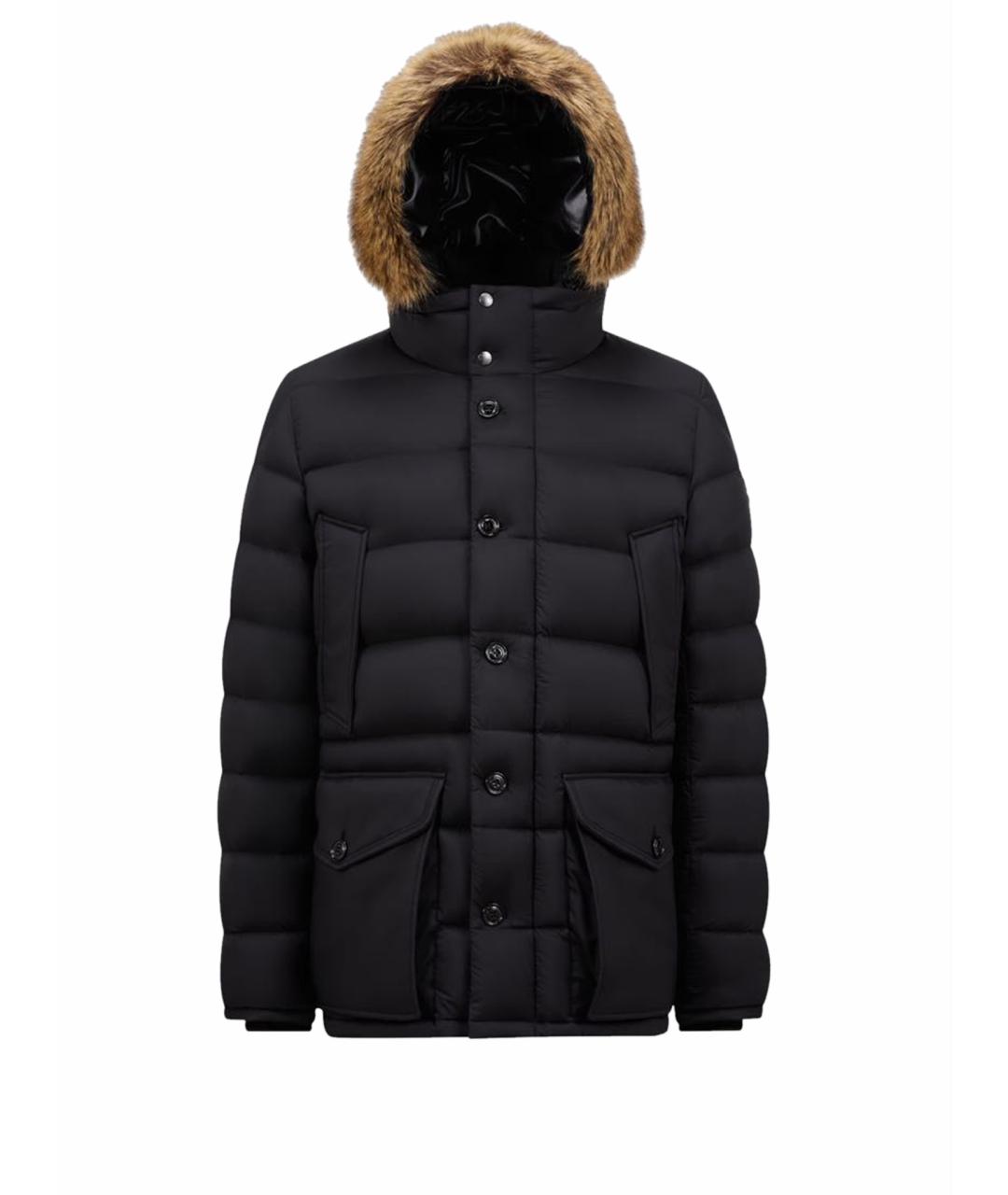 MONCLER Черный пуховик, фото 1