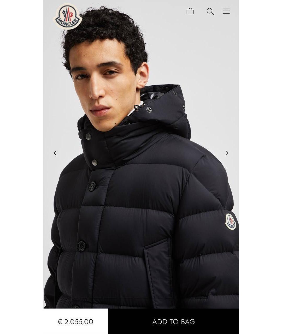 MONCLER Черный пуховик, фото 7