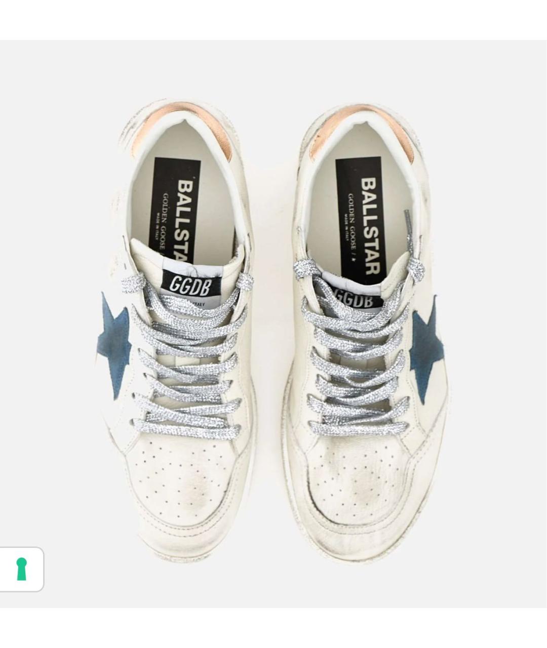 GOLDEN GOOSE DELUXE BRAND Белые кожаные кеды, фото 4