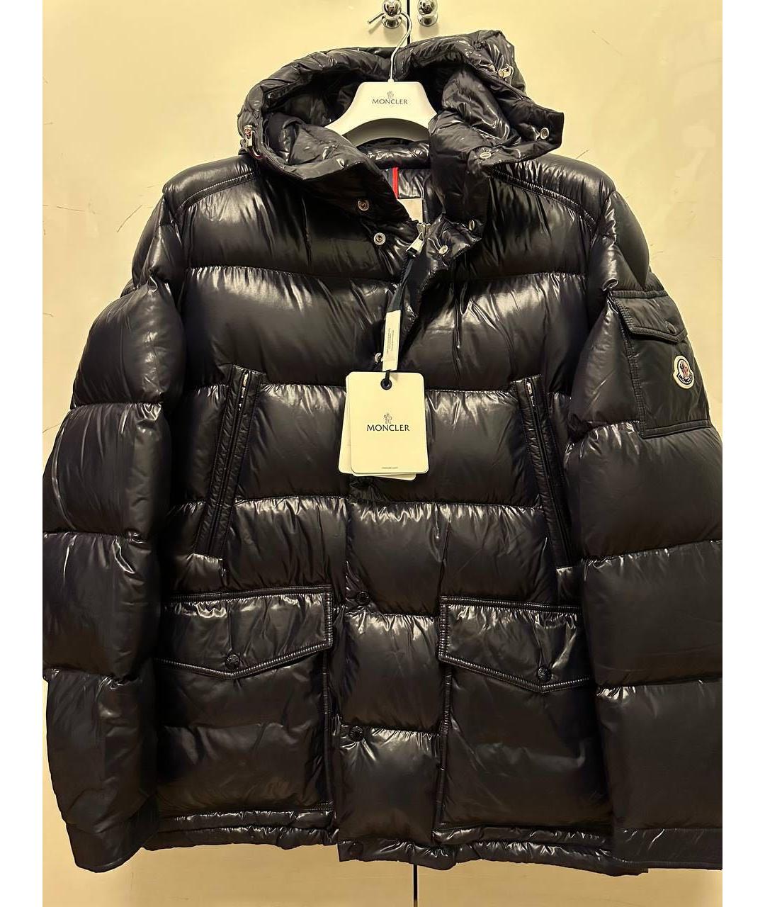 MONCLER Черный пуховик, фото 2