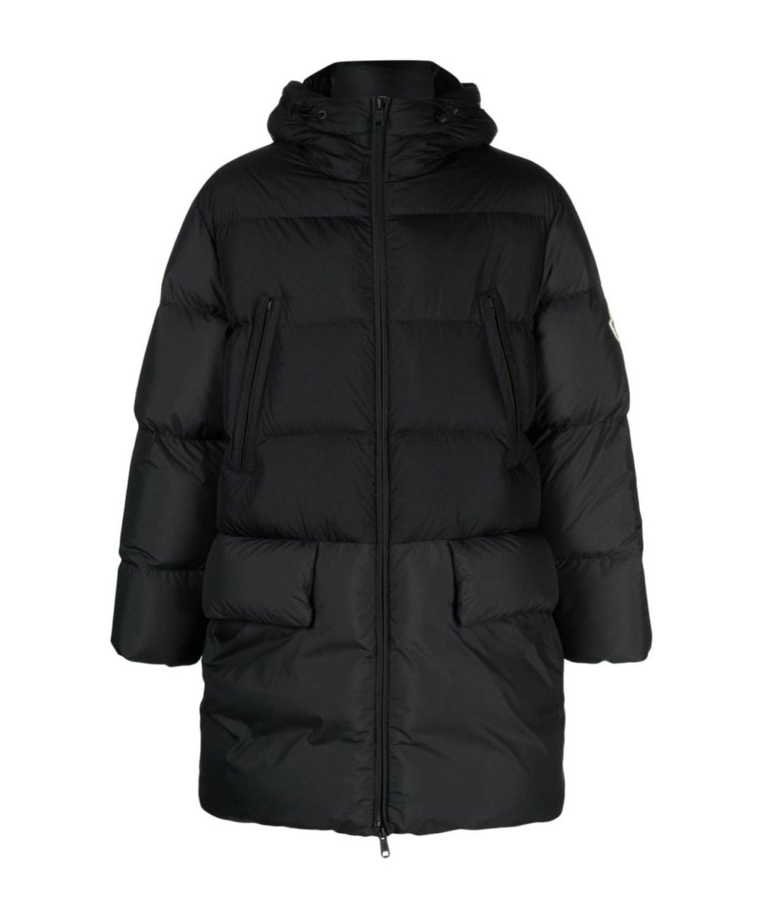 MONCLER Черный пуховик, фото 1