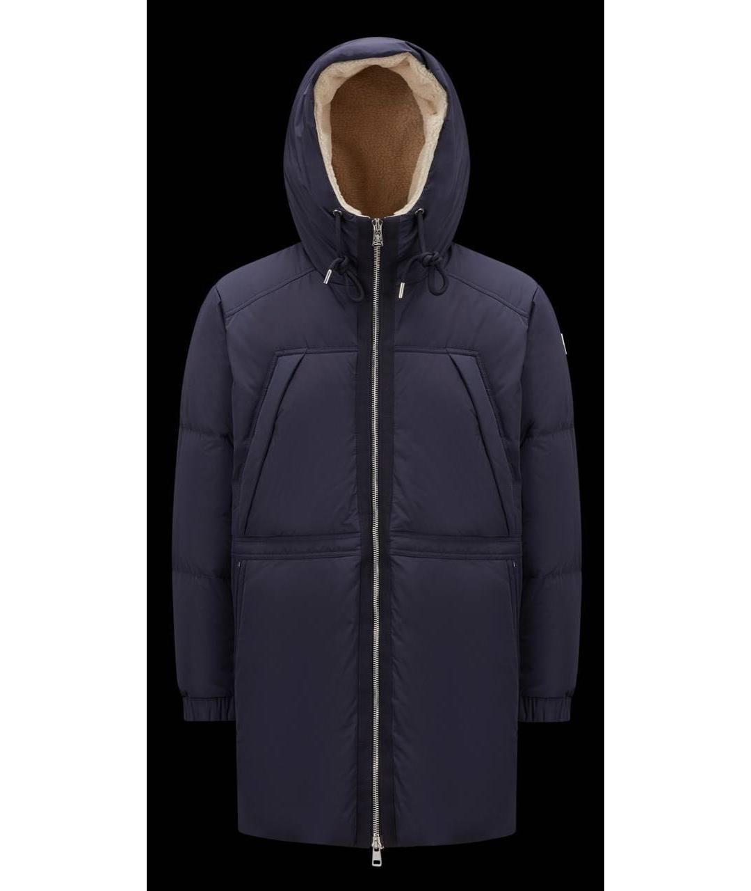 MONCLER Темно-синий пуховик, фото 8