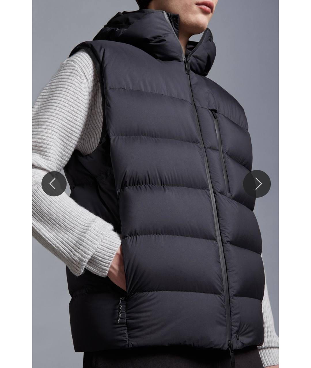 MONCLER Черный жилет, фото 7