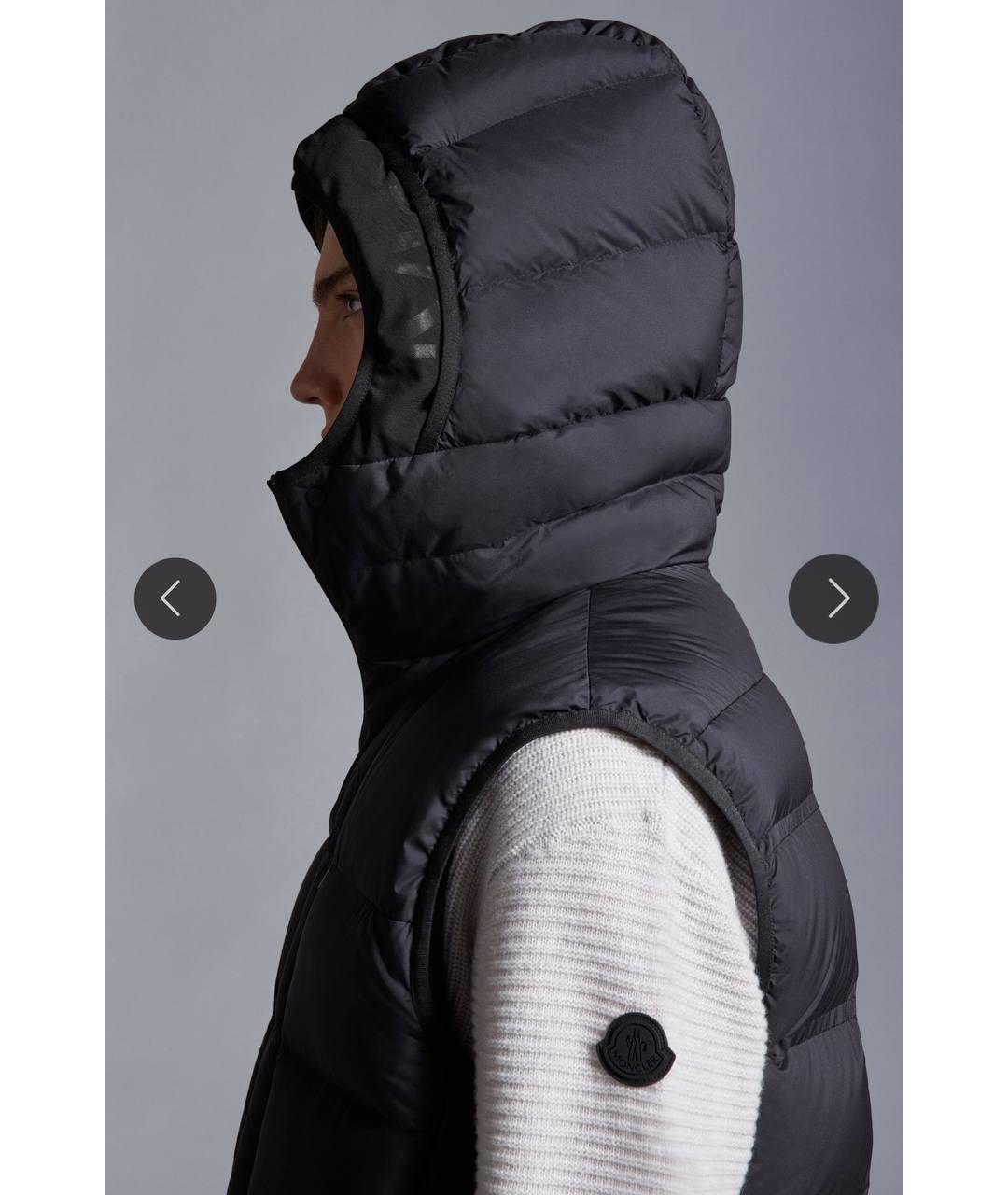 MONCLER Черный жилет, фото 5