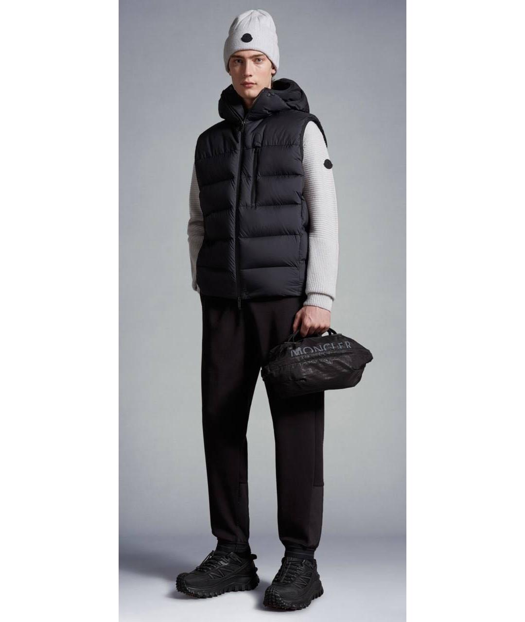 MONCLER Черный жилет, фото 4