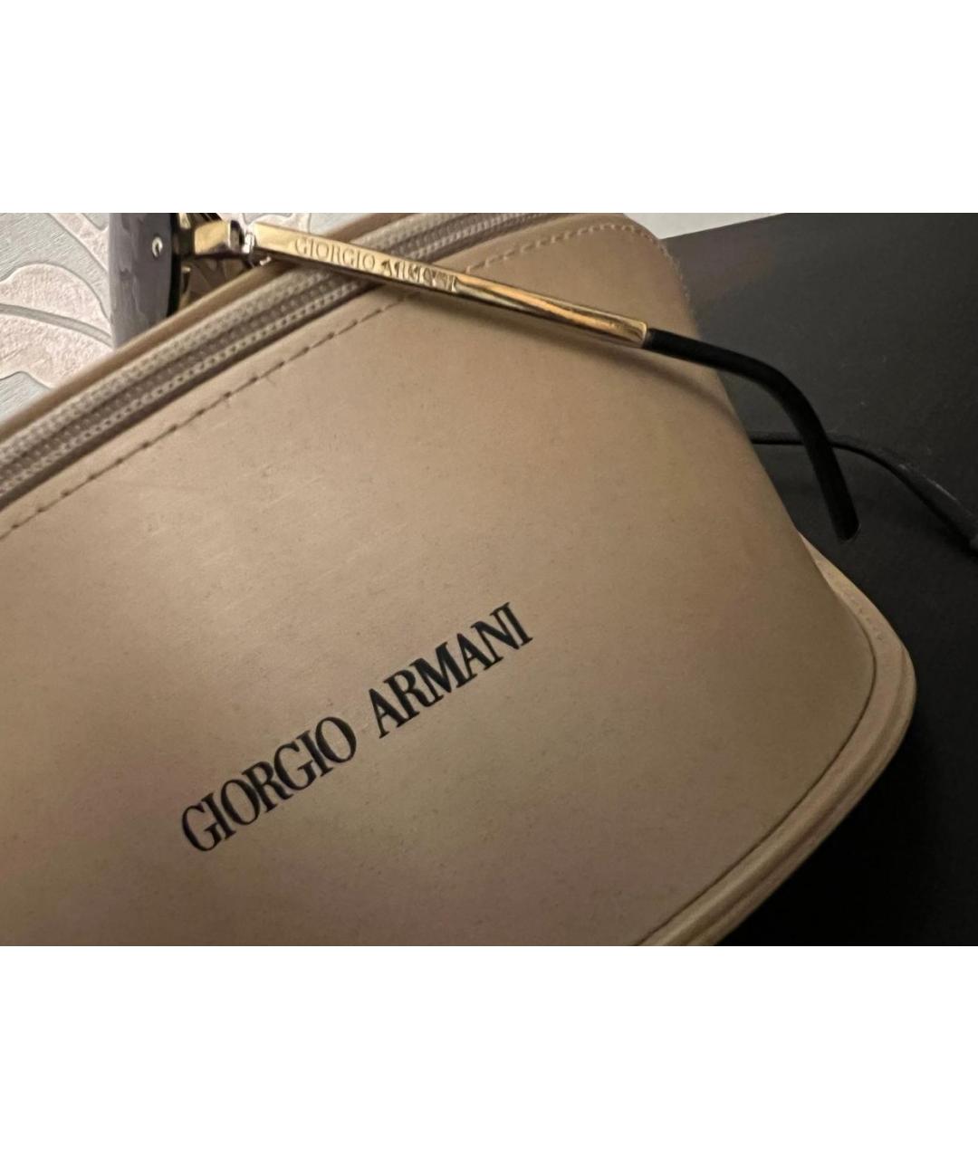 GIORGIO ARMANI Золотые металлические солнцезащитные очки, фото 4