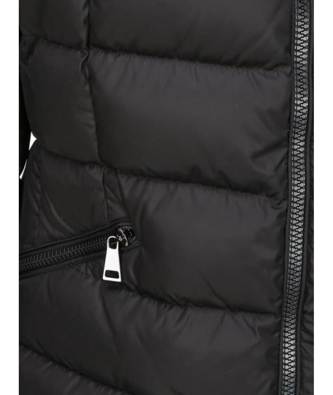 MONCLER Черное полиамидовое пальто, фото 3