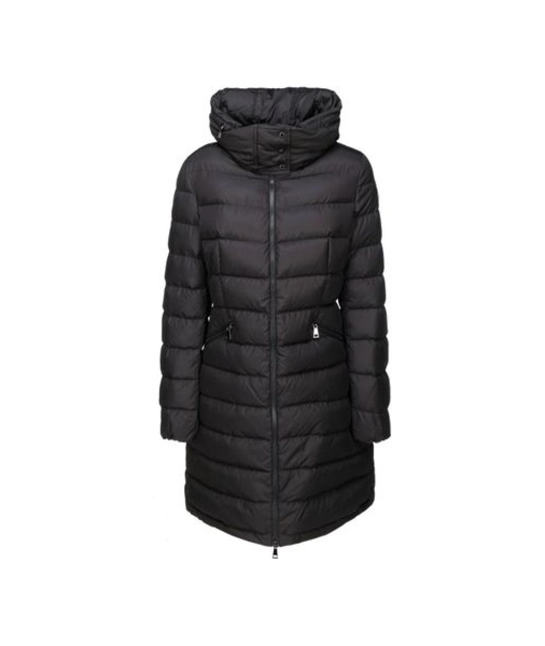 MONCLER Черное полиамидовое пальто, фото 1
