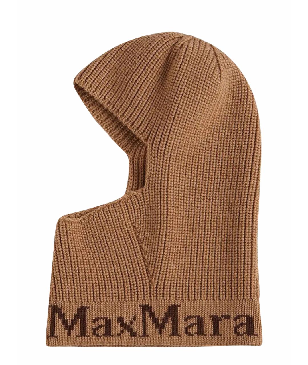 MAX MARA Коричневая шерстяная шапка, фото 1