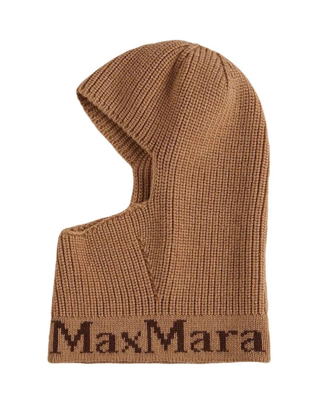 MAX MARA Коричневая шерстяная шапка, фото 4