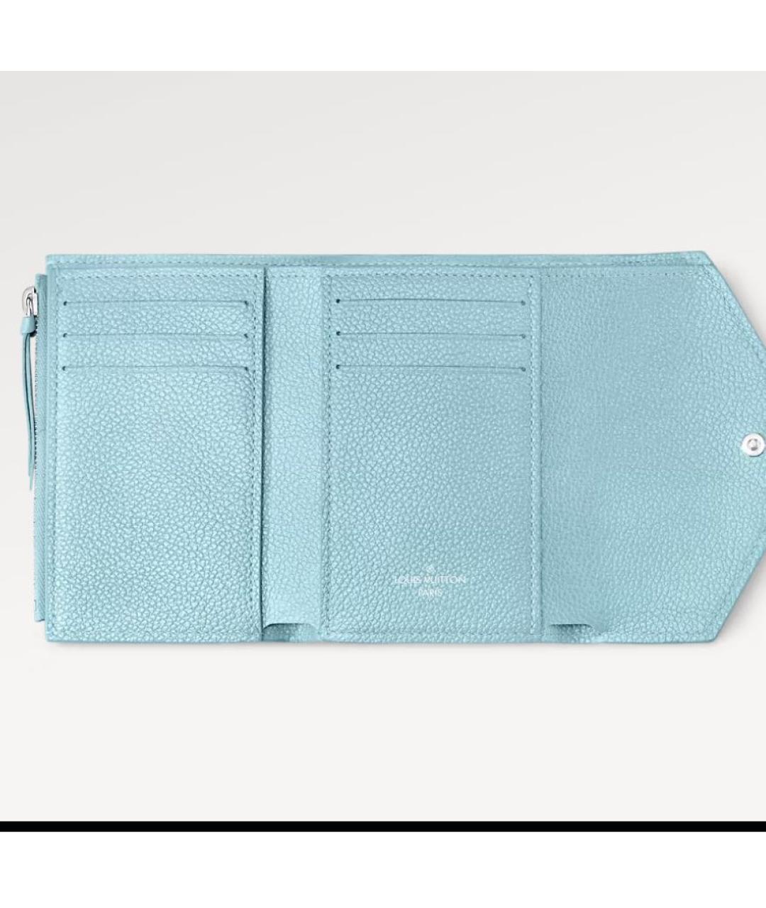 LOUIS VUITTON Бирюзовый кожаный кардхолдер, фото 5