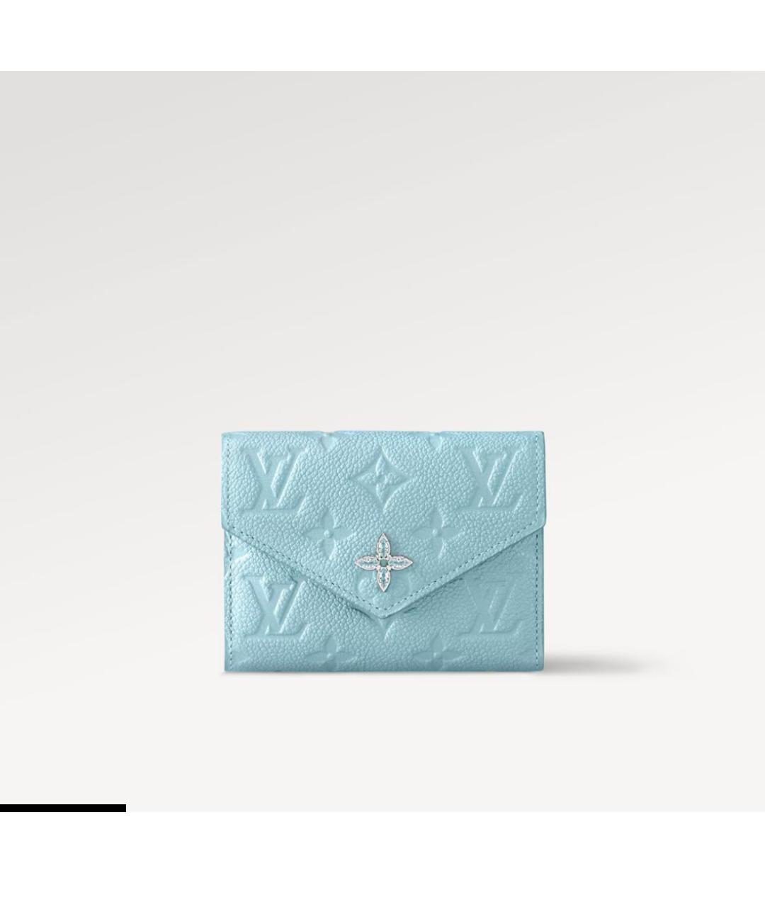 LOUIS VUITTON Бирюзовый кожаный кардхолдер, фото 6