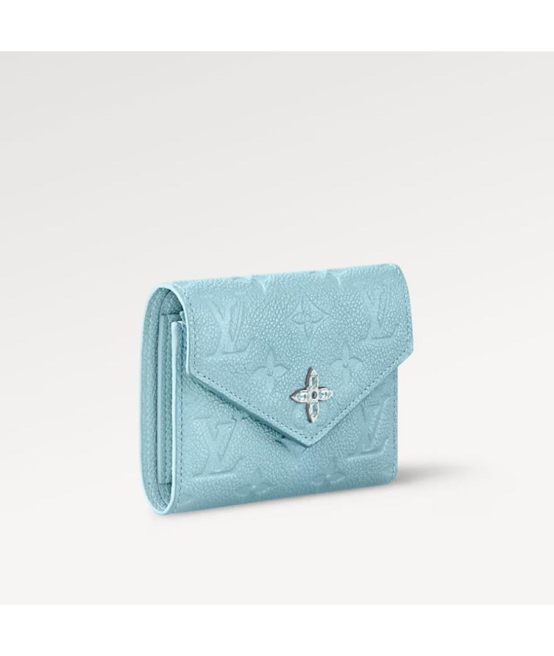 LOUIS VUITTON Бирюзовый кожаный кардхолдер, фото 2