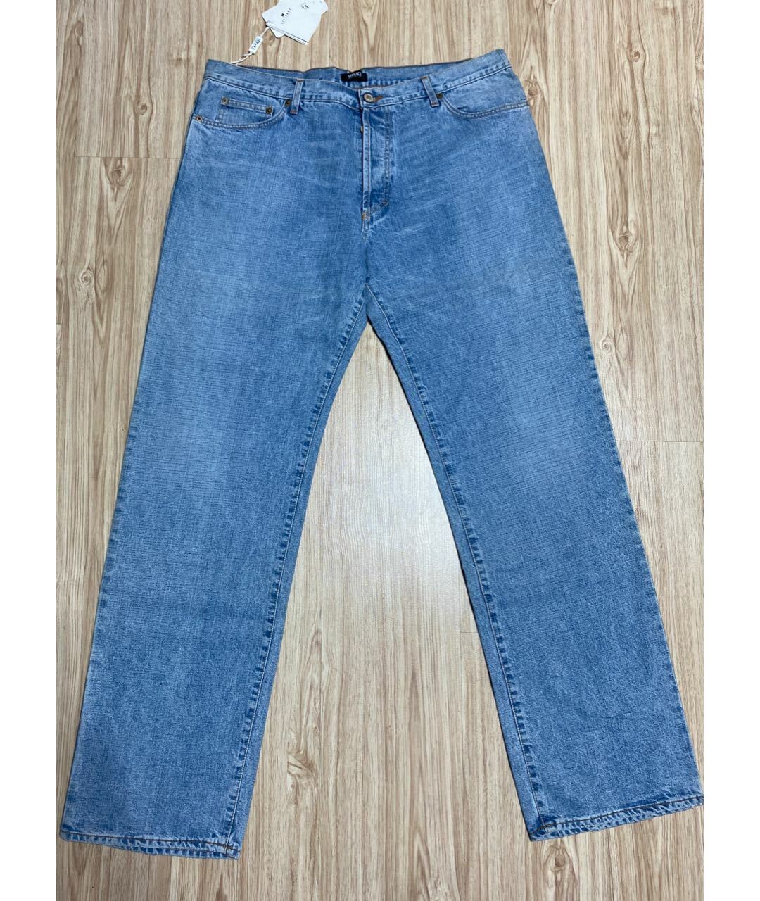 VERSACE JEANS COUTURE Голубые хлопковые прямые джинсы, фото 9