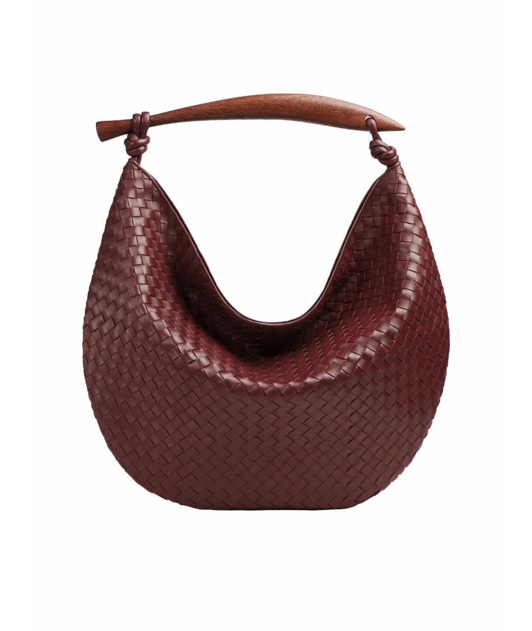 BOTTEGA VENETA Бордовая кожаная сумка тоут, фото 1