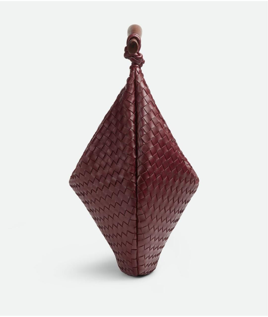 BOTTEGA VENETA Бордовая кожаная сумка тоут, фото 3