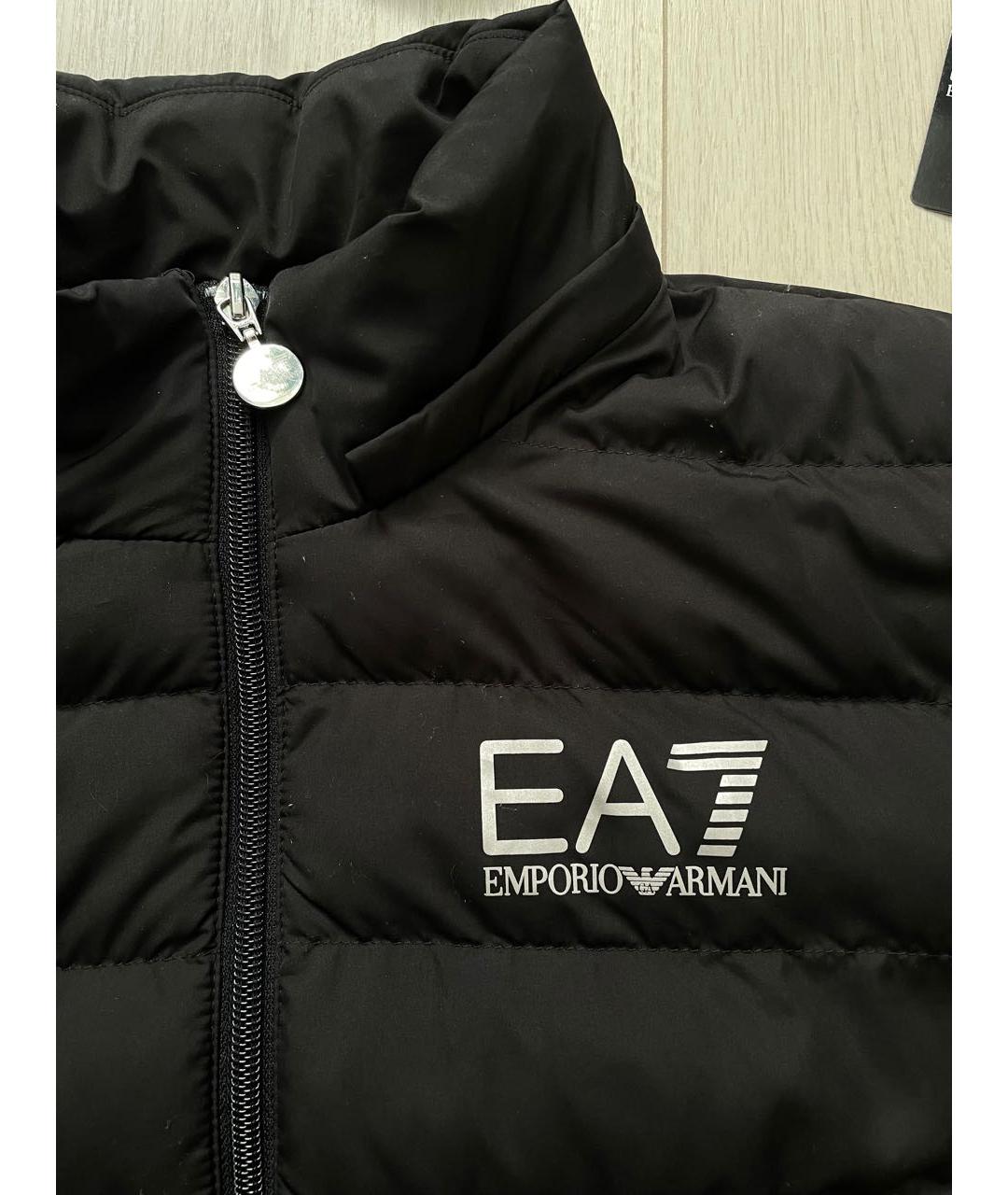 EMPORIO ARMANI Черная полиэстеровая куртка, фото 4