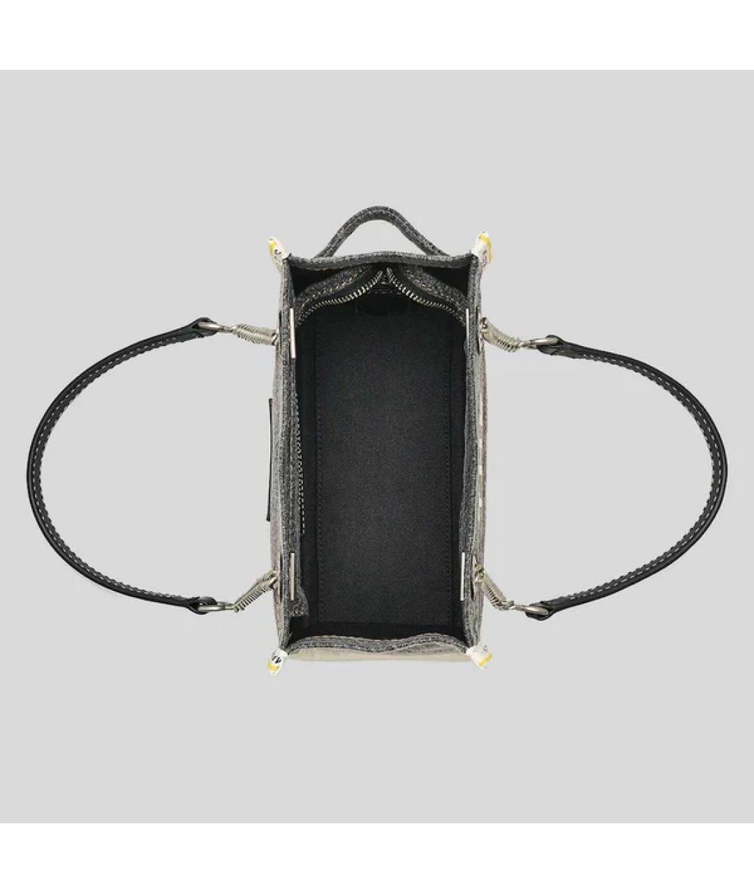 MARC JACOBS Серая хлопковая сумка тоут, фото 4