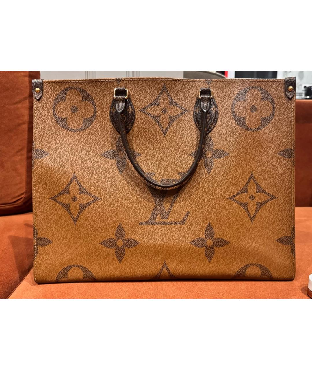 LOUIS VUITTON Коричневая сумка тоут, фото 3