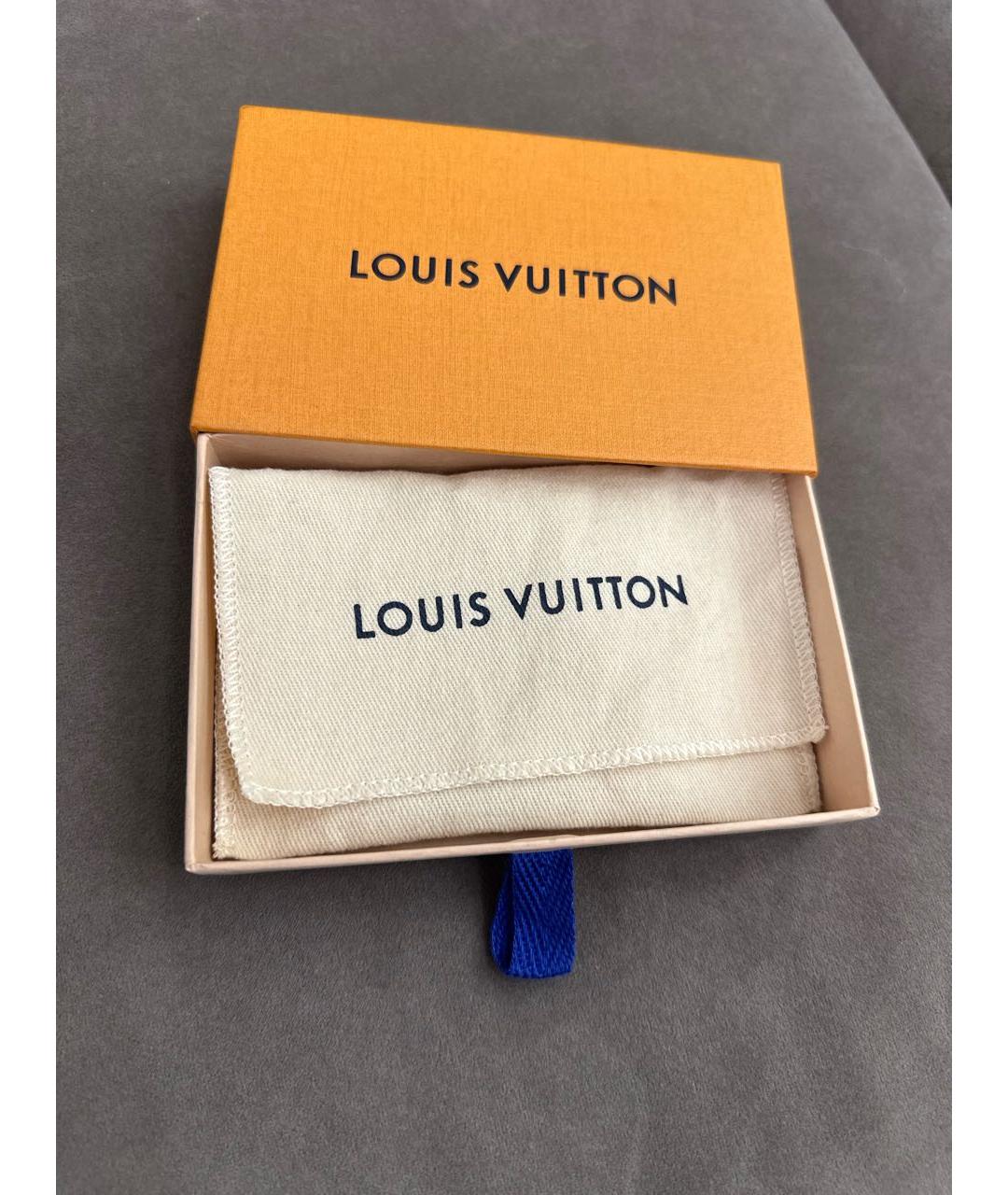 LOUIS VUITTON Коричневый кожаный браслет, фото 3