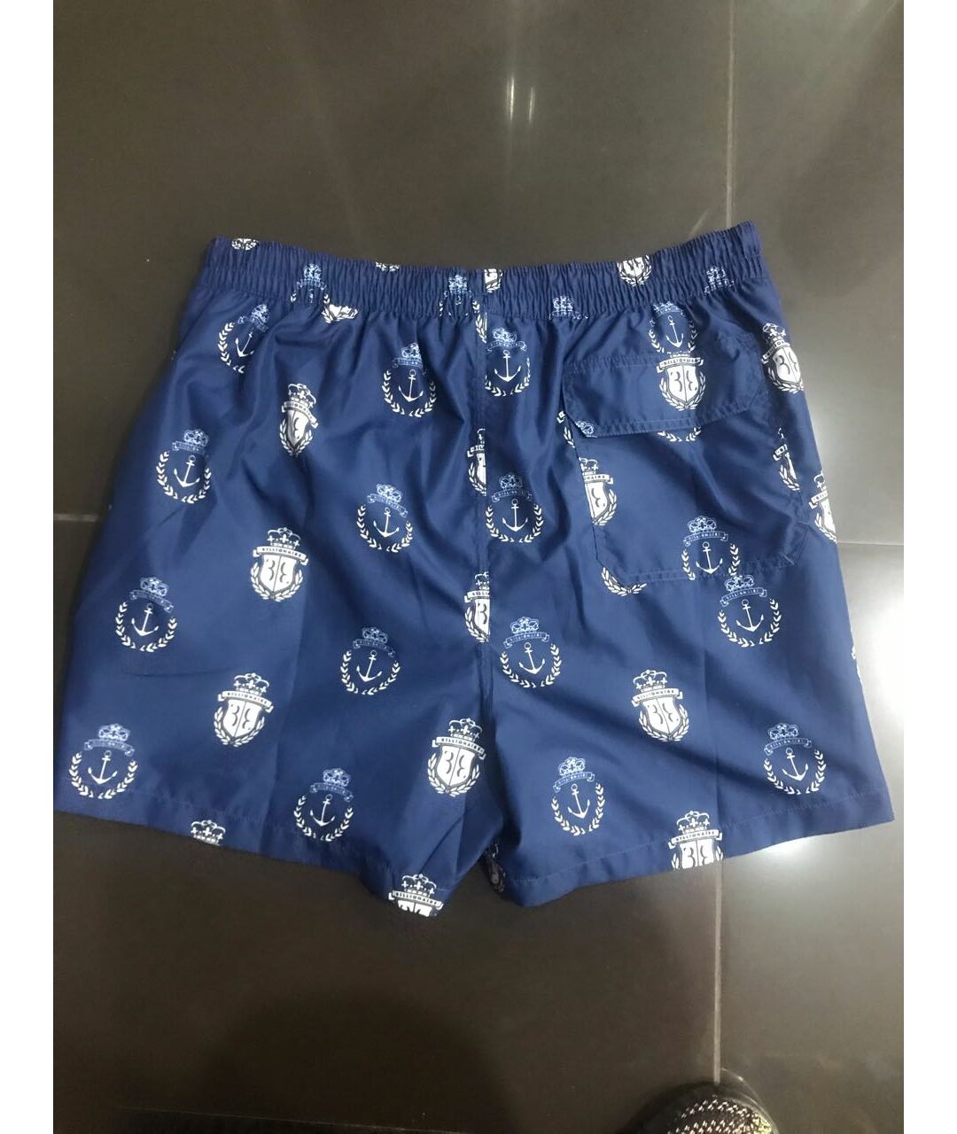 BILLIONAIRE Синие полиэстеровые шорты, фото 2