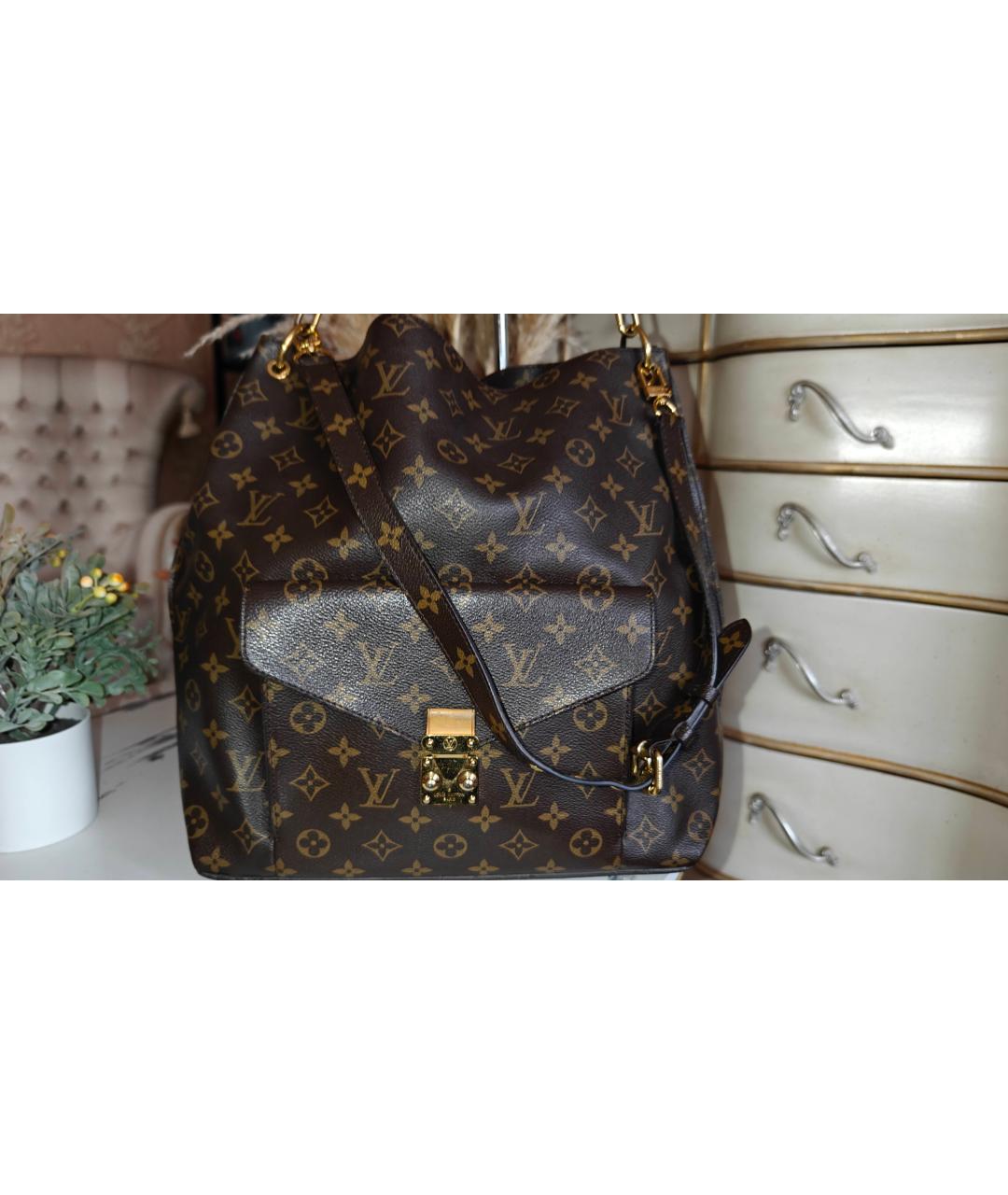 LOUIS VUITTON Коричневая сумка с короткими ручками, фото 8