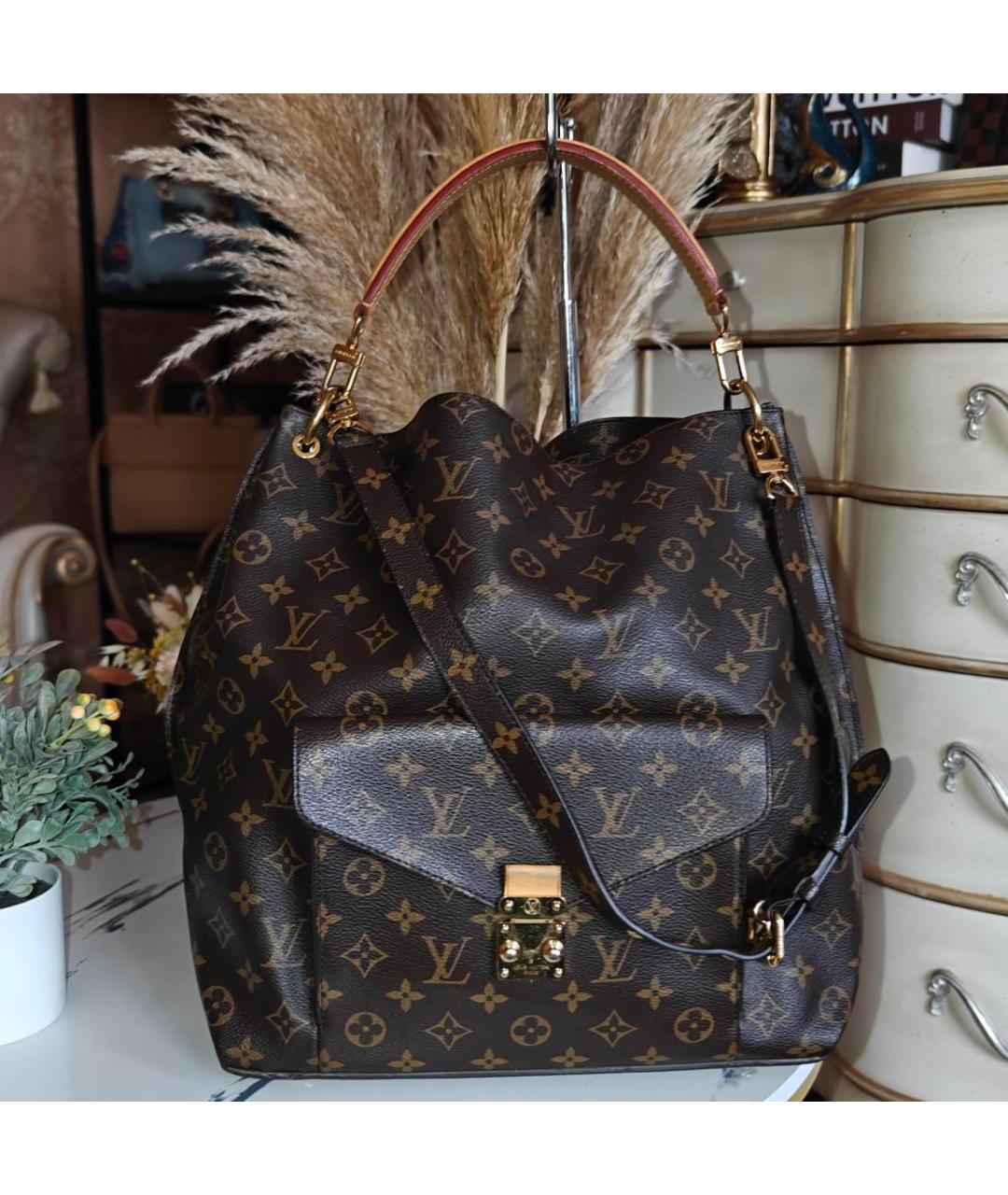 LOUIS VUITTON Коричневая сумка с короткими ручками, фото 9