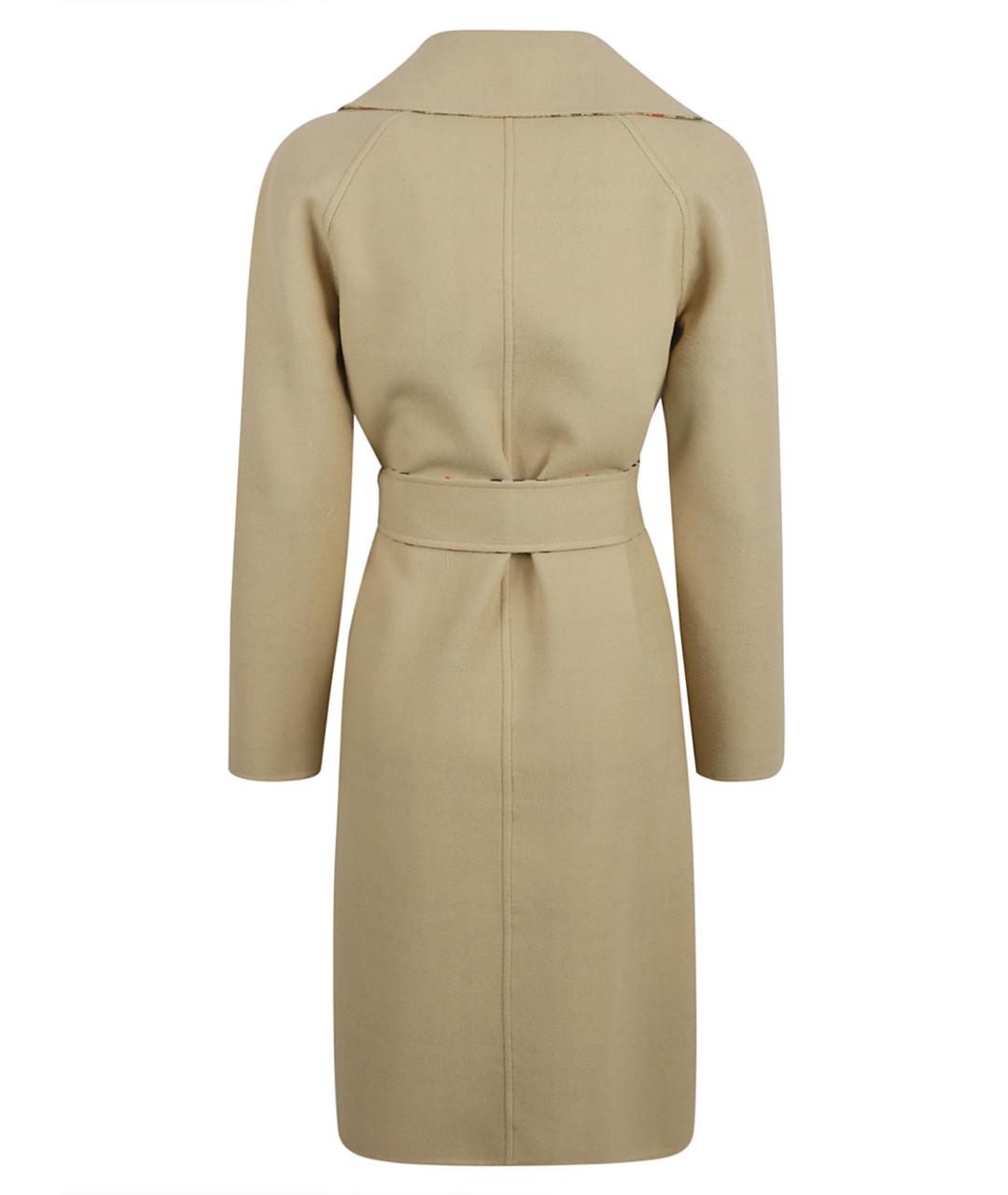 BURBERRY Бежевое шерстяное пальто, фото 2