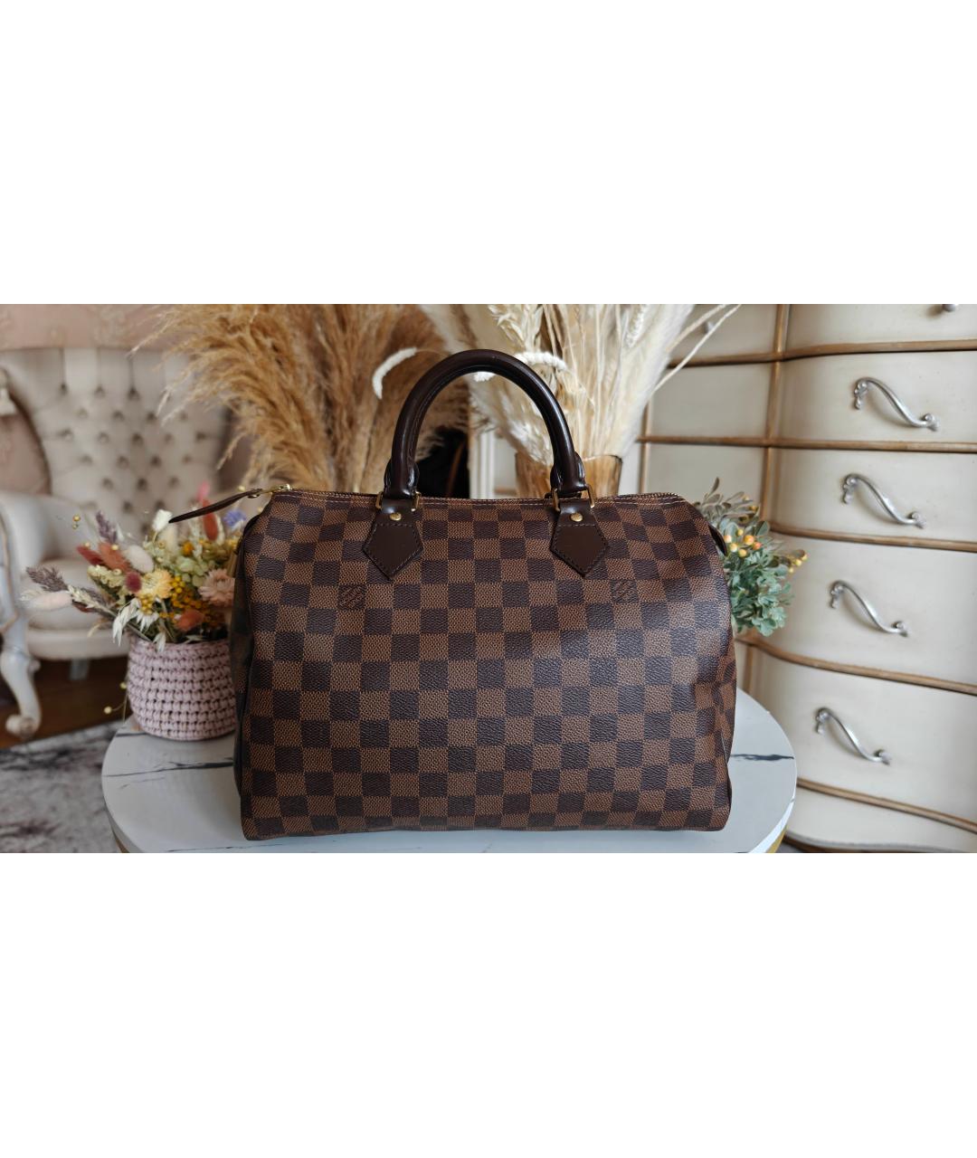 LOUIS VUITTON Коричневая сумка с короткими ручками, фото 9