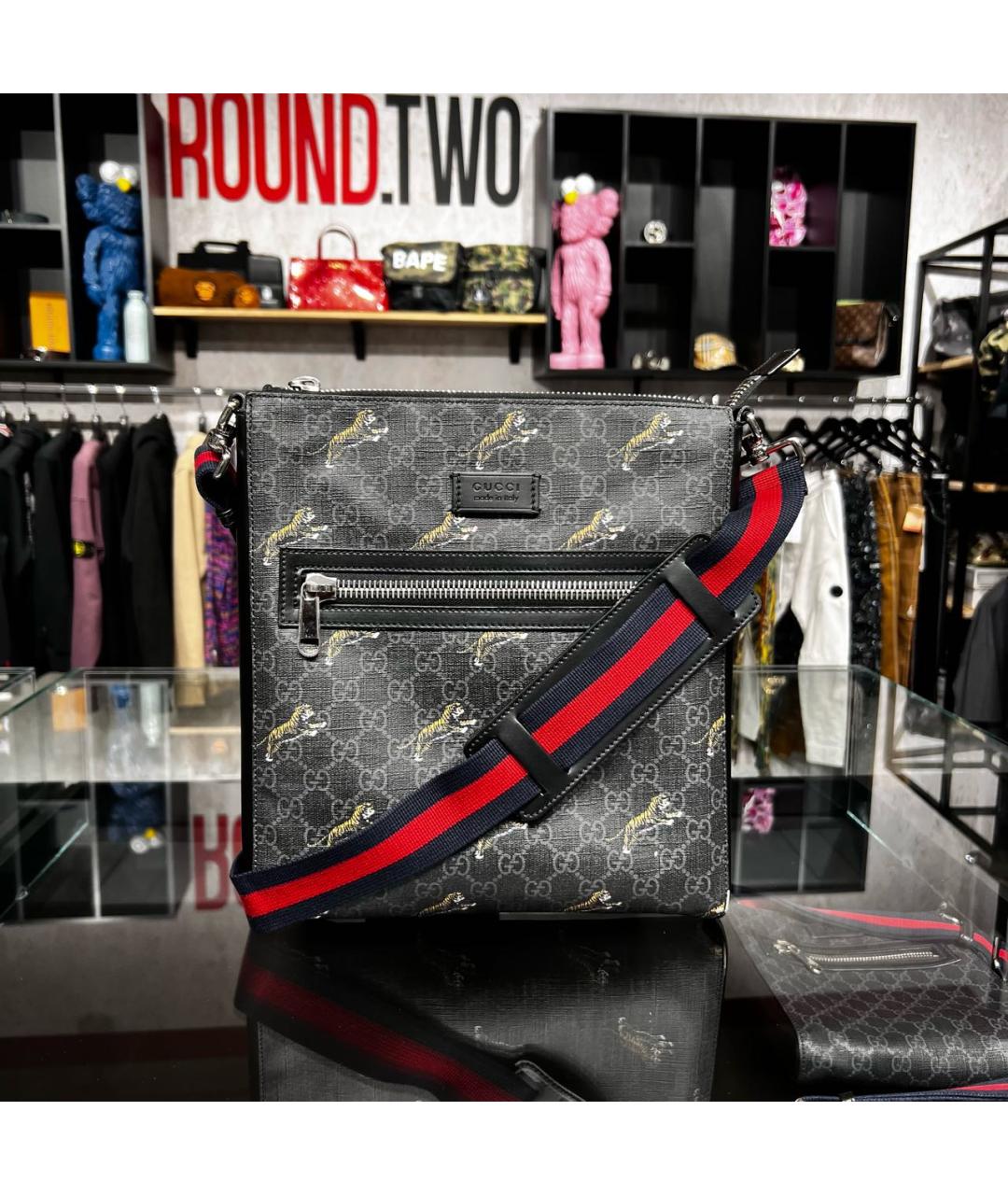 GUCCI Черная кожаная сумка на плечо, фото 7