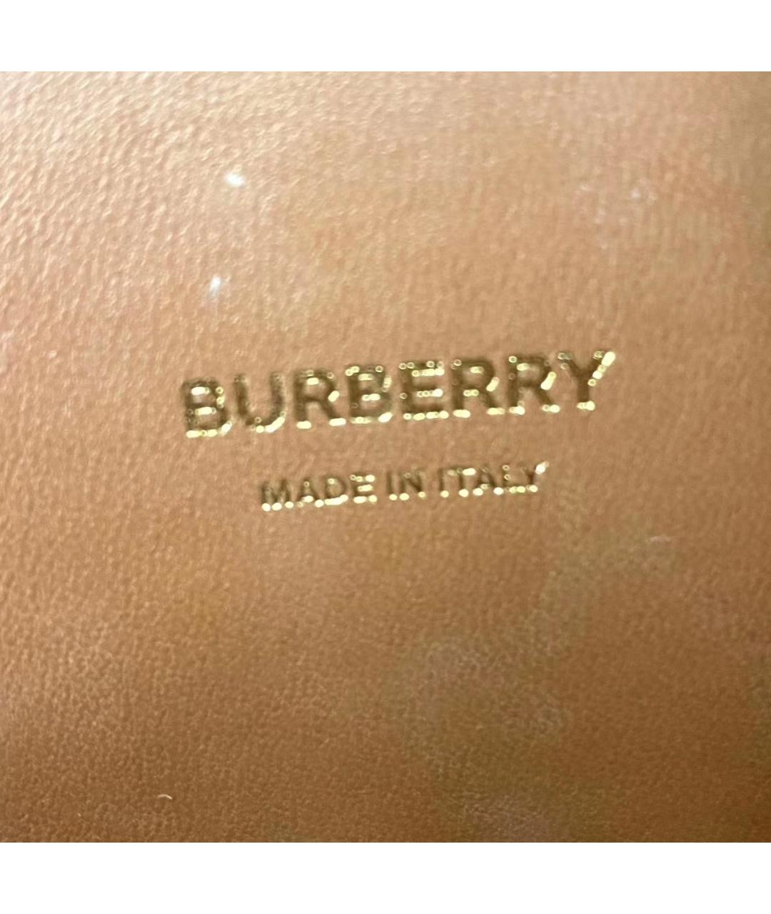 BURBERRY Коричневая кожаная сумка тоут, фото 3